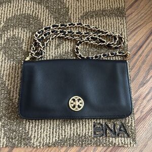 Tory Burch Black Crossbody Bag with Gold Hardware